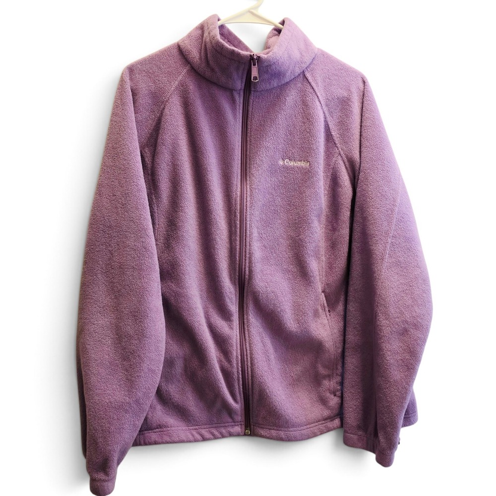 Columbia Benton Springs Full Zip Fleece Jacket Women's 2X Lavender